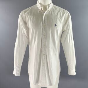 RALPH LAUREN Size S White Cotton Button Down Long Sleeve Shirt